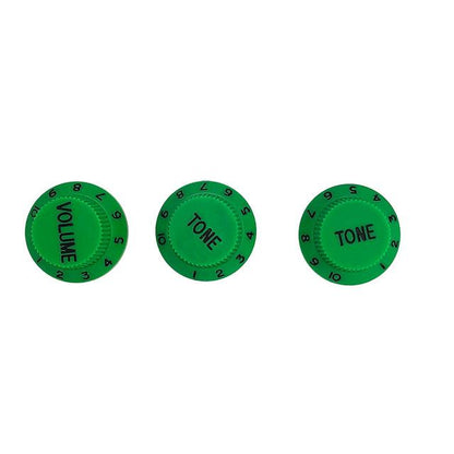 Guitar Vintage Plastic One Volume Two Tone Control Knobs for Fender ST Strat Stratocaster Guitar guitar knobs Big River Hardware Green 1 