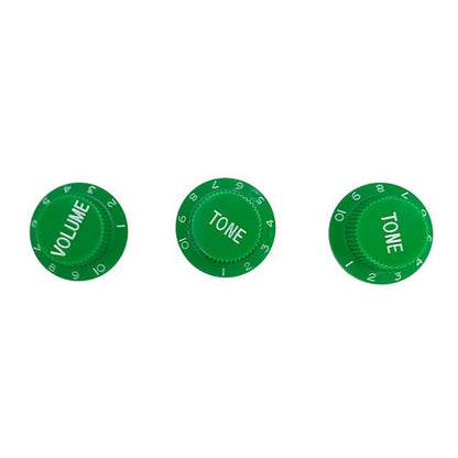 Guitar Vintage Plastic One Volume Two Tone Control Knobs for Fender ST Strat Stratocaster Guitar guitar knobs Big River Hardware Green 2 