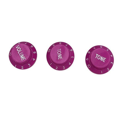 Guitar Vintage Plastic One Volume Two Tone Control Knobs for Fender ST Strat Stratocaster Guitar guitar knobs Big River Hardware Purple 1 