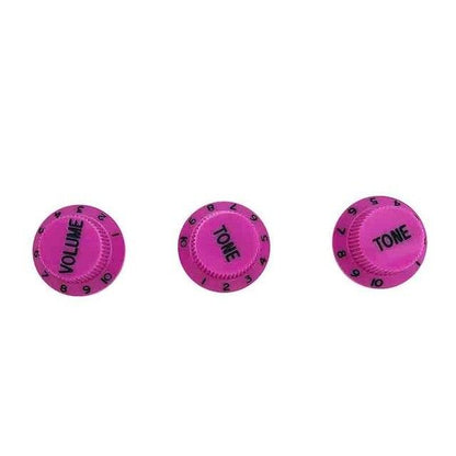 Guitar Vintage Plastic One Volume Two Tone Control Knobs for Fender ST Strat Stratocaster Guitar guitar knobs Big River Hardware Purple 2 