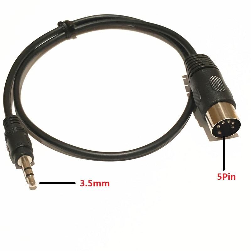 High Quality MIDI 5 Pin Din Plug To 3.5mm Stereo Jack Plug Audio Extension Cable 0.5m for Microphone Cable Big River Hardware 