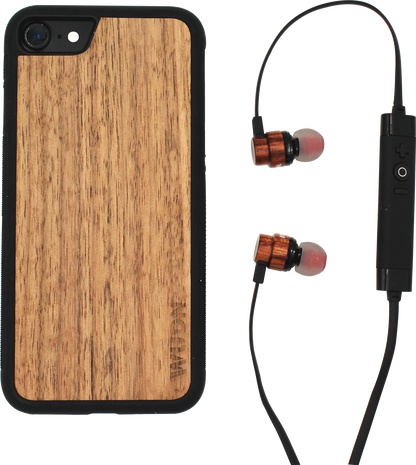 Walnut Wooden Bluetooth Ear-buds