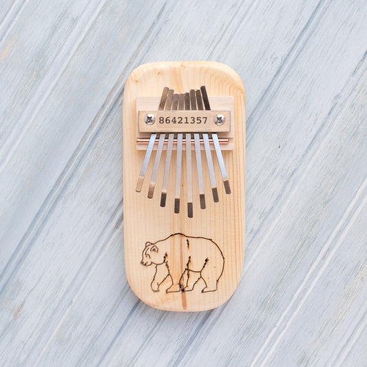 Bear Engraved Thumb Piano