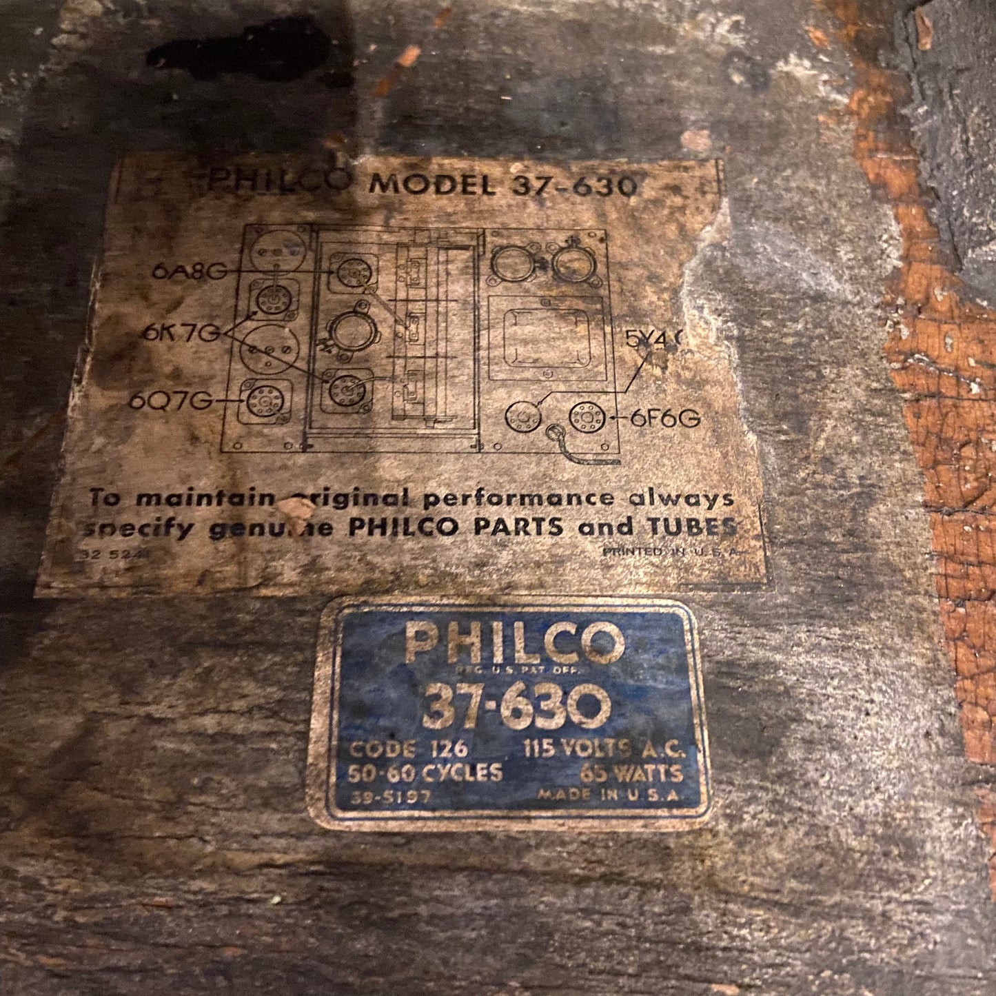 Philco 37-630T Tabletop (1937)