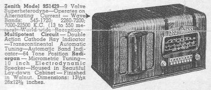 Zenith Radio 510 AT 9s1458  (1940)