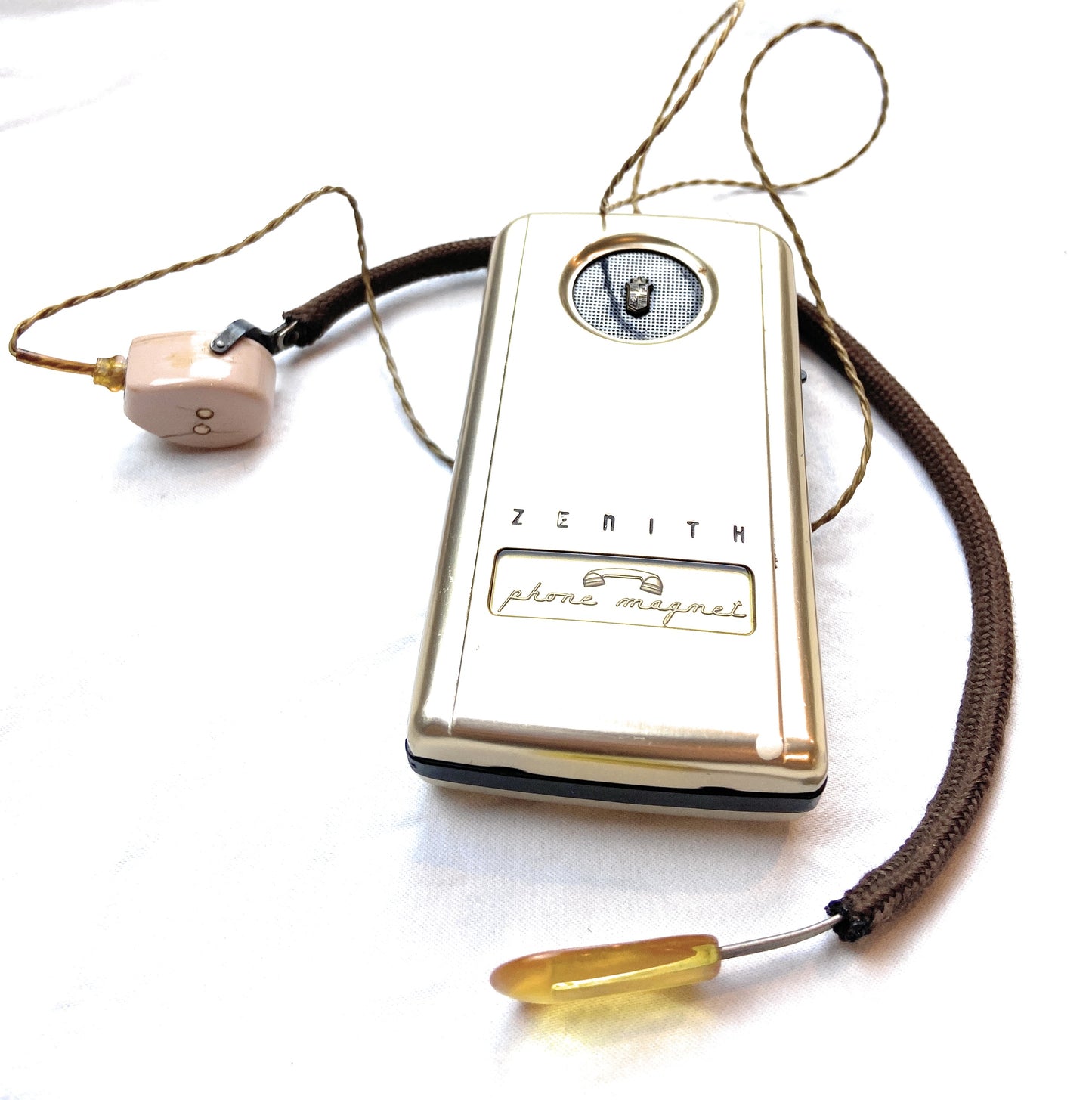 Vintage Zenith phone magnet hearing aid