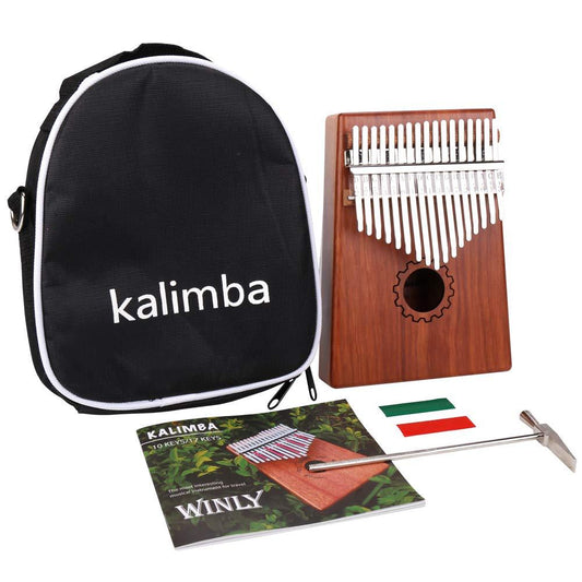 Kalimba 17 Keys Thumb Piano protective bag, tuning hammer and study instruction. Kalimba Big River Hardware 