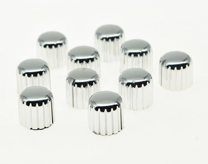 10x Silver Plastic Guitar AMP Amplifier Knobs