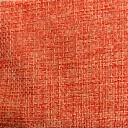 Orange vintage-style speaker cloth – thick linen burlap fabric for speaker grille restoration, offering acoustic transparency and a classic retro look