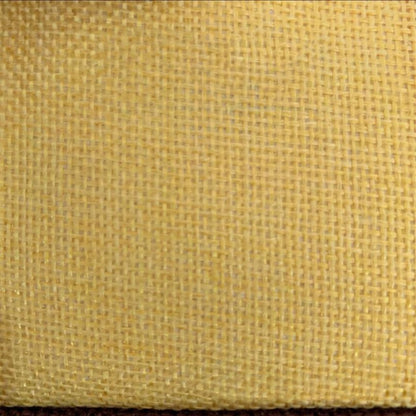 Yellow vintage-style speaker cloth – thick linen burlap fabric for speaker grille restoration, offering acoustic transparency and a classic retro look