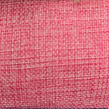 Pink vintage-style speaker cloth – thick linen burlap fabric for speaker grille restoration, offering acoustic transparency and a classic retro look