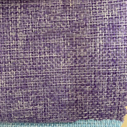 Purple vintage-style speaker cloth – thick linen burlap fabric for speaker grille restoration, offering acoustic transparency and a classic retro look.