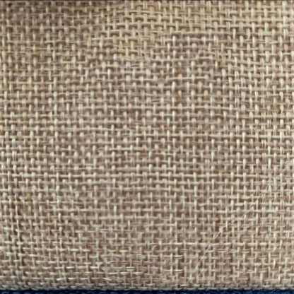 Tan vintage-style speaker cloth – thick linen burlap fabric for speaker grille restoration, offering acoustic transparency and a classic retro look