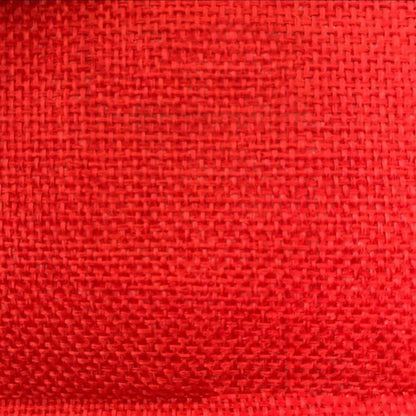 Red vintage-style speaker cloth – thick linen burlap fabric for speaker grille restoration, offering acoustic transparency and a classic retro look