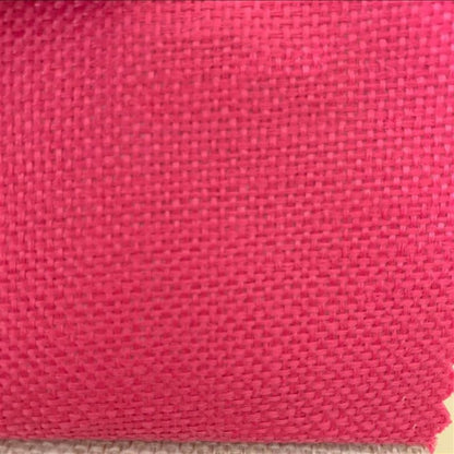 Pink vintage-style speaker cloth – thick linen burlap fabric for speaker grille restoration, offering acoustic transparency and a classic retro look.