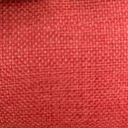 Red vintage-style speaker cloth – thick linen burlap fabric for speaker grille restoration, offering acoustic transparency and a classic retro look