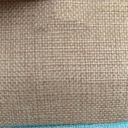 Beige vintage-style speaker cloth – thick linen burlap fabric for speaker grille restoration, offering acoustic transparency and a classic retro look