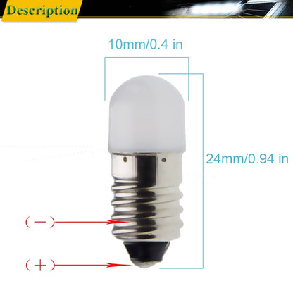 10Pcs  #46 6.3V .25A Screw Base Antique Radio Dial Lamps Fender Amp Pilot LED Mini Bulbs