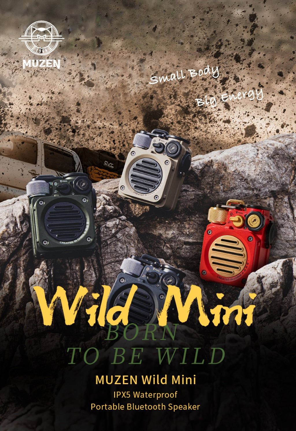 MUZEN Wild Mini Retro Bluetooth Speaker