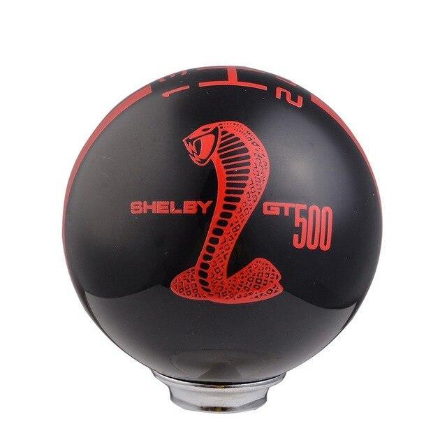 Resin Shift Knob Shelby Mustang GT500 5 Speed Red Gear Shift Knob Snake Pattern (Black+Red) Shift Knobs Big River Hardware Red 