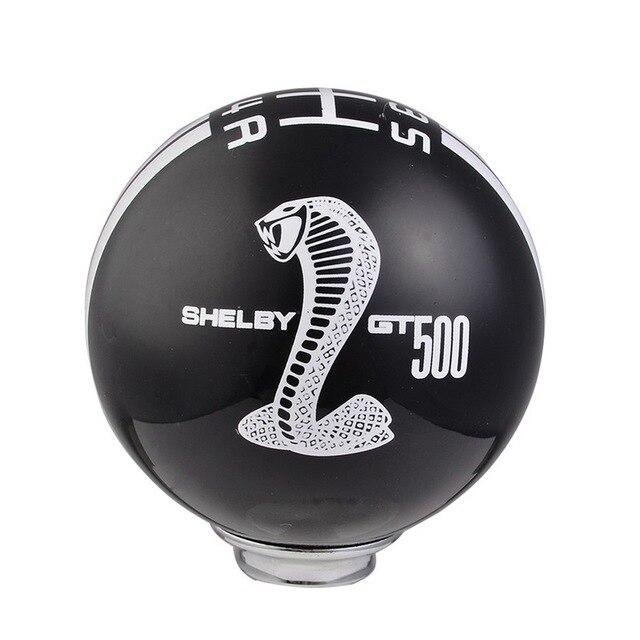 Resin Shift Knob Shelby Mustang GT500 5 Speed Red Gear Shift Knob Snake Pattern (Black+Red) Shift Knobs Big River Hardware White 