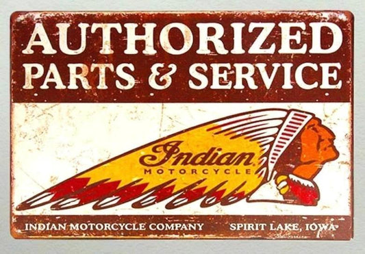 Retro Tin Metal Sign, Indian Motorcycle Tin Sign Big River Hardware 