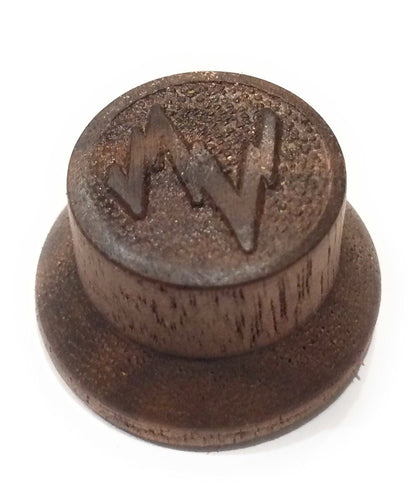 Retro Zenith Style Custom Guitar Knobs - Strat Style Wood Knob - Walnut Guitar Control Knob Big River Hardware 