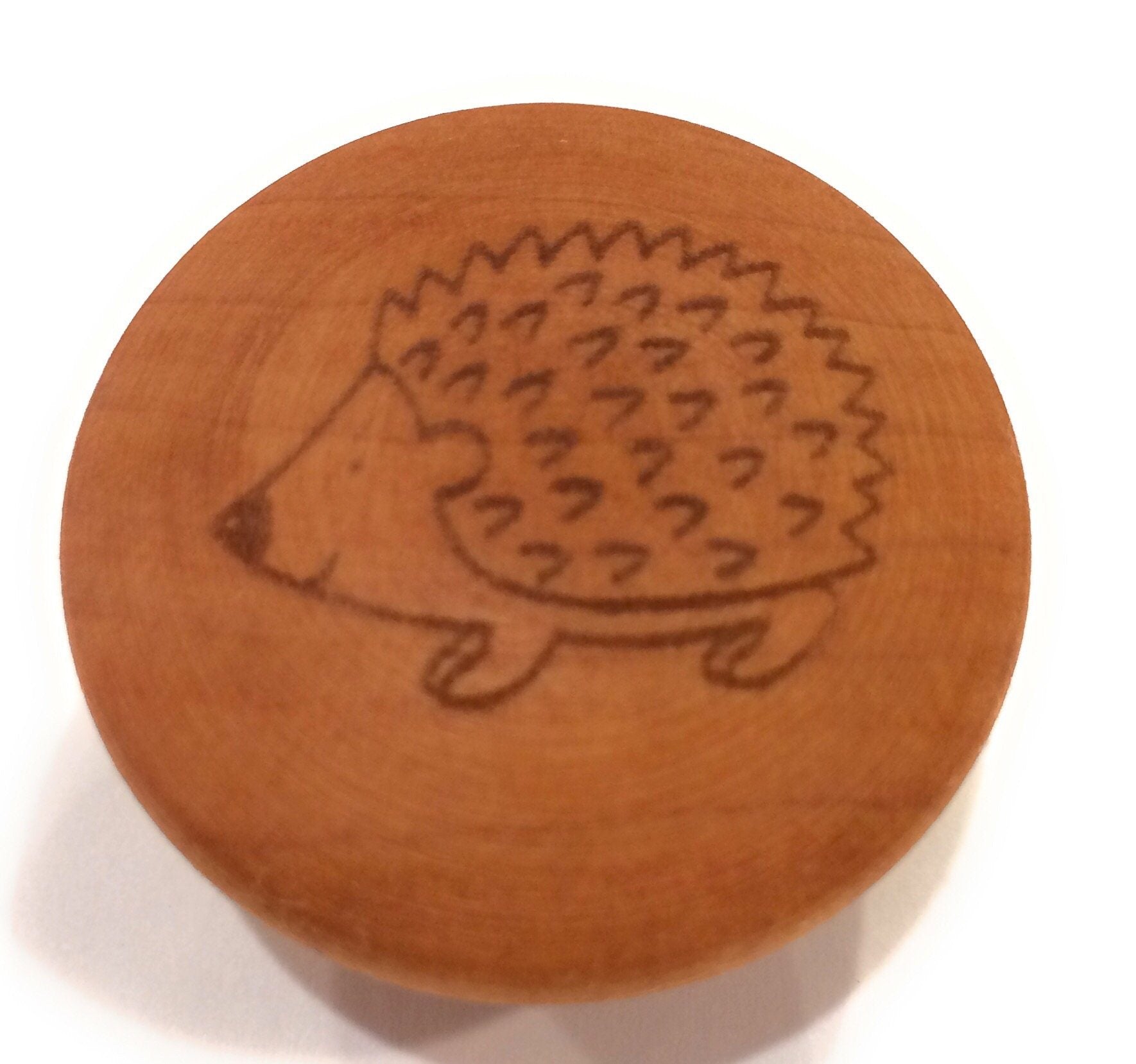 Rustic Cabinet Pulls Laser Engraved -Hedgehog Home Knobs Big River Hardware 