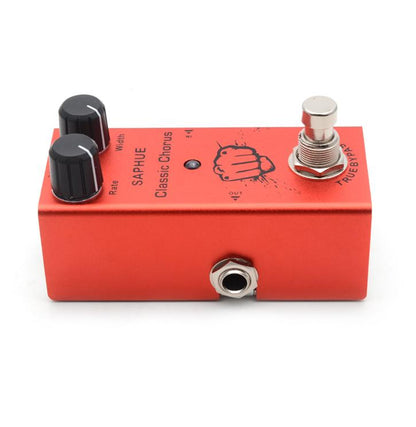 SAPHUE Electric Guitar Classic Chorus Pedal Rate/Width Knob Effect Pedal Effect Pedal Big River Hardware 