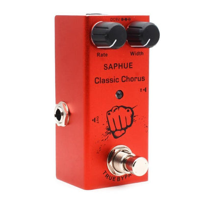 SAPHUE Electric Guitar Classic Chorus Pedal Rate/Width Knob Effect Pedal Effect Pedal Big River Hardware 