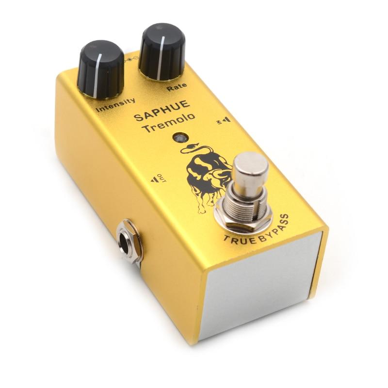 SAPHUE Electric Guitar Tremolo Intensity/Rate Knob Effect Pedal Mini Single Type DC 9V True Bypass multieffects Big River Hardware 