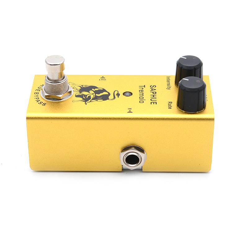 SAPHUE Electric Guitar Tremolo Intensity/Rate Knob Effect Pedal Mini Single Type DC 9V True Bypass multieffects Big River Hardware 
