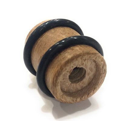 Set of 2 Tele Style Wood Barrel Custom Guitar Knobs with Rubber Grippers Guitar Control Knob Big River Hardware 