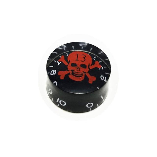 Skull Guitar Knob guitar knobs Big River Hardware Red Skull Black