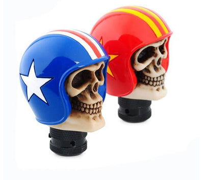 Skull Stick Shift Head Gear Knob Soldier Hat Shifter Fit for Most Manual Cars Shift Knobs Big River Hardware 