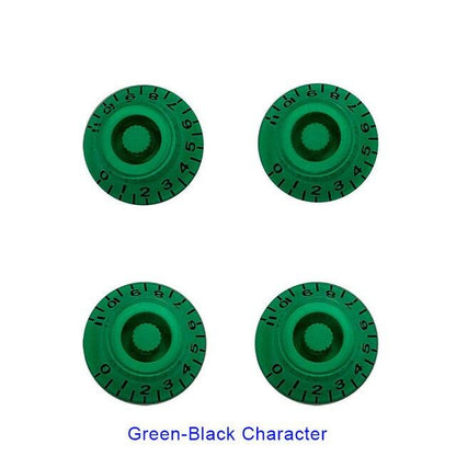 Speed Volume Tone Control Knobs guitar knobs Big River Hardware Green-blackcharacter 