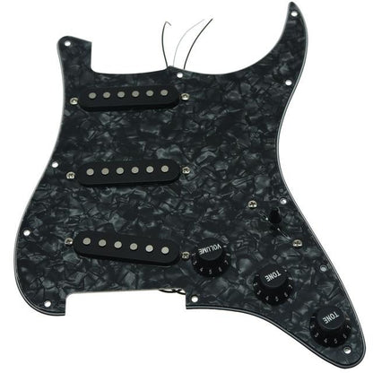 Strat Pickguard Custom Strat Pickguard Custom Big River Hardware Black Pearl-BK 