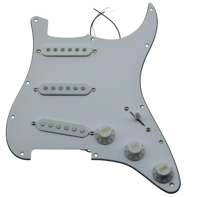 Strat Pickguard Custom Strat Pickguard Custom Big River Hardware White 3 Ply-WH 