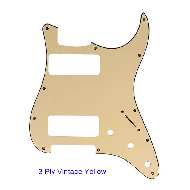 Stratocaster Guitar PICKGUARD Pickguard Big River Hardware 3Ply Vintage Yellow 
