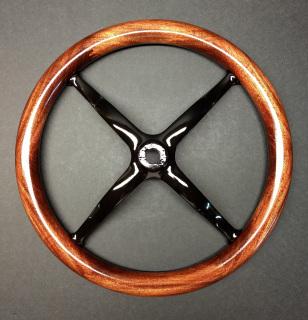 Vintage Ford Steering Wheel Steering Wheel Kevin 15 inch rim & spider Mahogany Dark