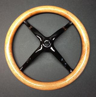 Vintage Ford Steering Wheel Steering Wheel Kevin 15 inch rim & spider Mahogany Natural