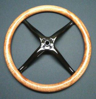 Vintage Ford Steering Wheel Steering Wheel Kevin 15 inch rim & spider Walnut Natural