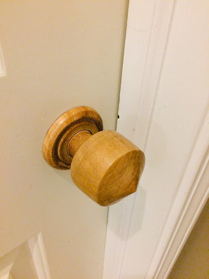 Wood Door Knob- Sycamore Knob Big River Hardware 