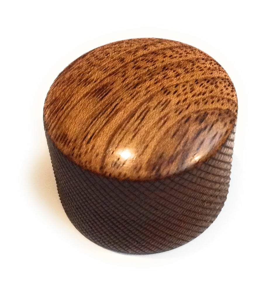 Wood Drawer Pulls - Inspired by Electric Guitar Knob Big River Hardware Threaded steel insert fastener 