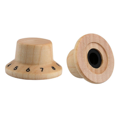 Wood Knobs LP/Strat Style Bell Knobs Guitar Control Knob Big River Hardware 