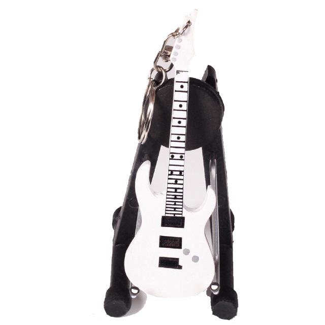 Wooden Miniature Guitar Keychain with 15 Different Models Available, Double Necks Guitar Key Chain Big River Hardware 054 