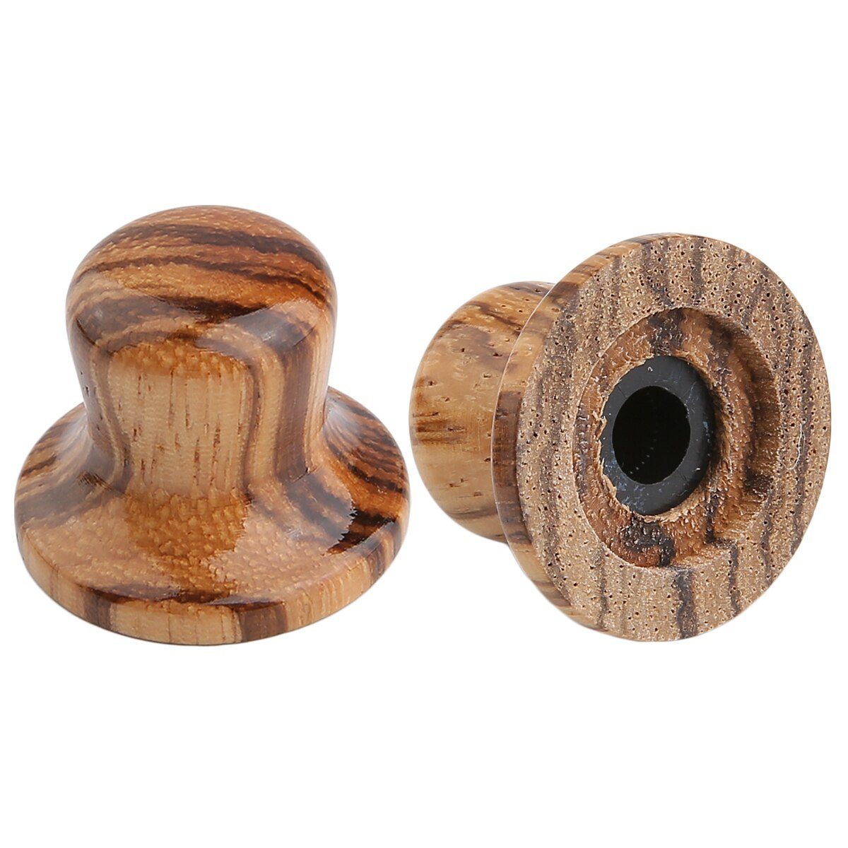 Wooden Top Hat Style Custom Guitar Knobs - Choose the wood type - Free Shipping Guitar Control Knob Big River Hardware 