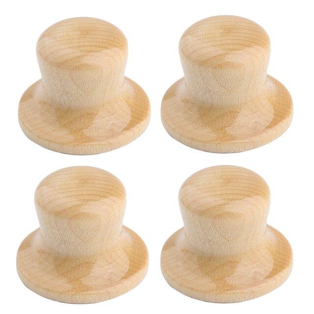 Wooden Top Hat Style Custom Guitar Knobs - Choose the wood type - Free Shipping Guitar Control Knob Big River Hardware 4 pcs Maple Wood 