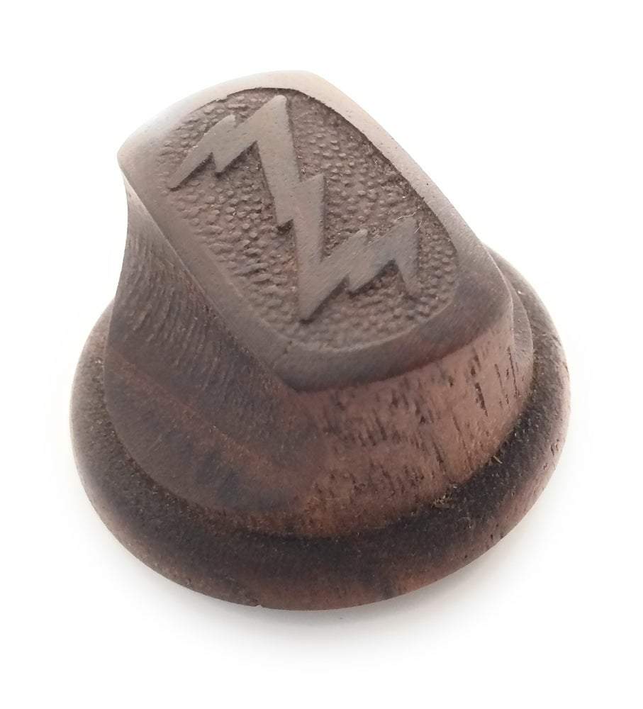 Zenith Large Pinch Solid Wood Reproduction Radio Knob- Antique Radio Repair Knob Big River Hardware 